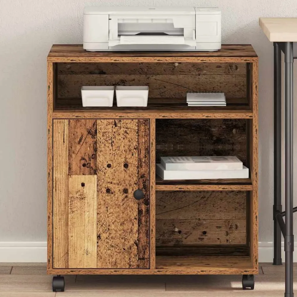 vidaXL Soporte para Impresora 60 x 50 x 67 cm Madera vieja New