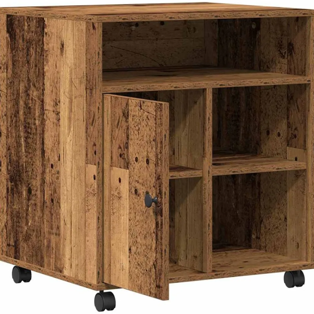 vidaXL Soporte para Impresora 60 x 50 x 67 cm Madera vieja New