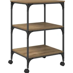 vidaXL Soporte para Impresora Roble artesanal 50 x 41 x 75 cm Roble artisan Clearance