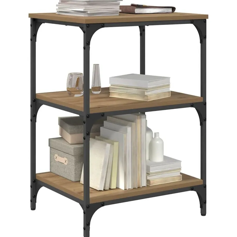 vidaXL Soporte para Impresora Roble artesanal 50 x 41 x 75 cm Roble artisan Clearance