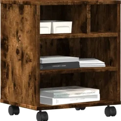 vidaXL Electrónica-Soporte para impresora con ruedas 41x32x48 cm