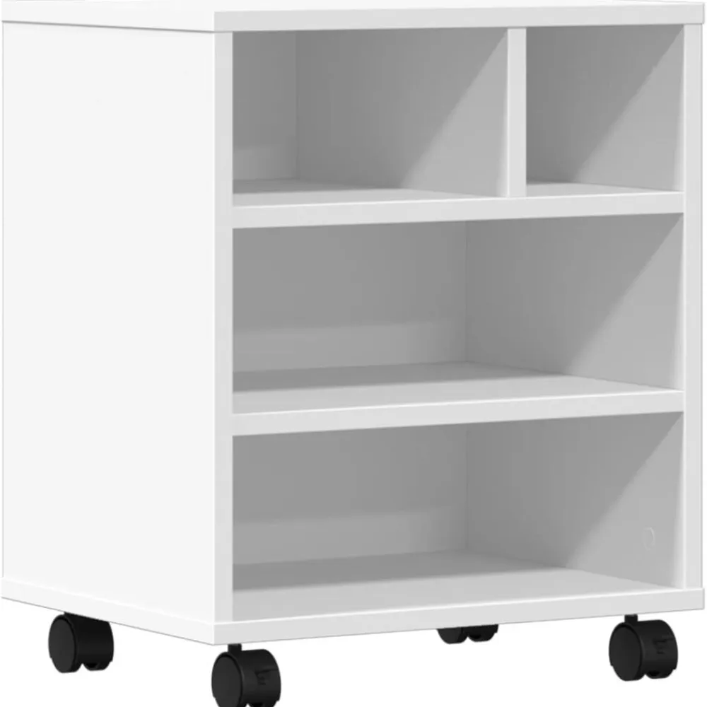 vidaXL Electrónica-Soporte para impresora con ruedas 41x32x48 cm