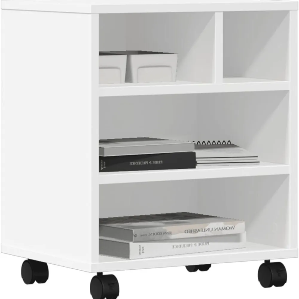 vidaXL Electrónica-Soporte para impresora con ruedas 41x32x48 cm