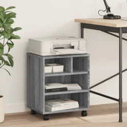 vidaXL Soporte para impresora con ruedas 41x32x48 cm Gris sonoma Outlet