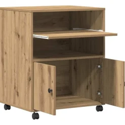 vidaXL Soporte para Impresora Roble artesanal 60 x 48 x 74 cm Roble artisan Outlet
