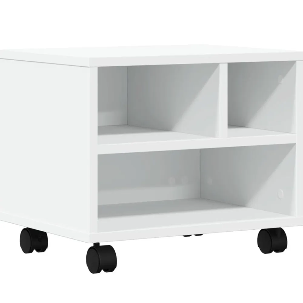 vidaXL Electrónica-Soporte para impresora con ruedas 41x32x34,5 cm