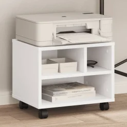 vidaXL Electrónica-Soporte para impresora con ruedas 41x32x34,5 cm