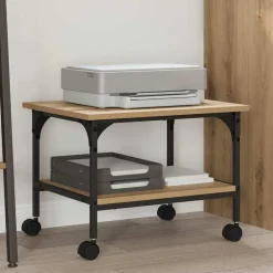 vidaXL Electrónica-Soporte para Impresora Roble artesanal 50 x 40 x 38 cm