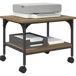 vidaXL Electrónica-Soporte para Impresora Roble artesanal 50 x 40 x 38 cm