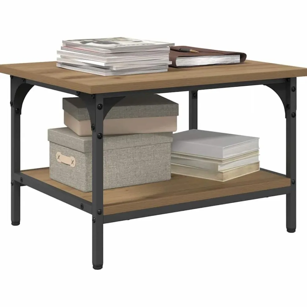 vidaXL Electrónica-Soporte para Impresora Roble artesanal 50 x 40 x 38 cm