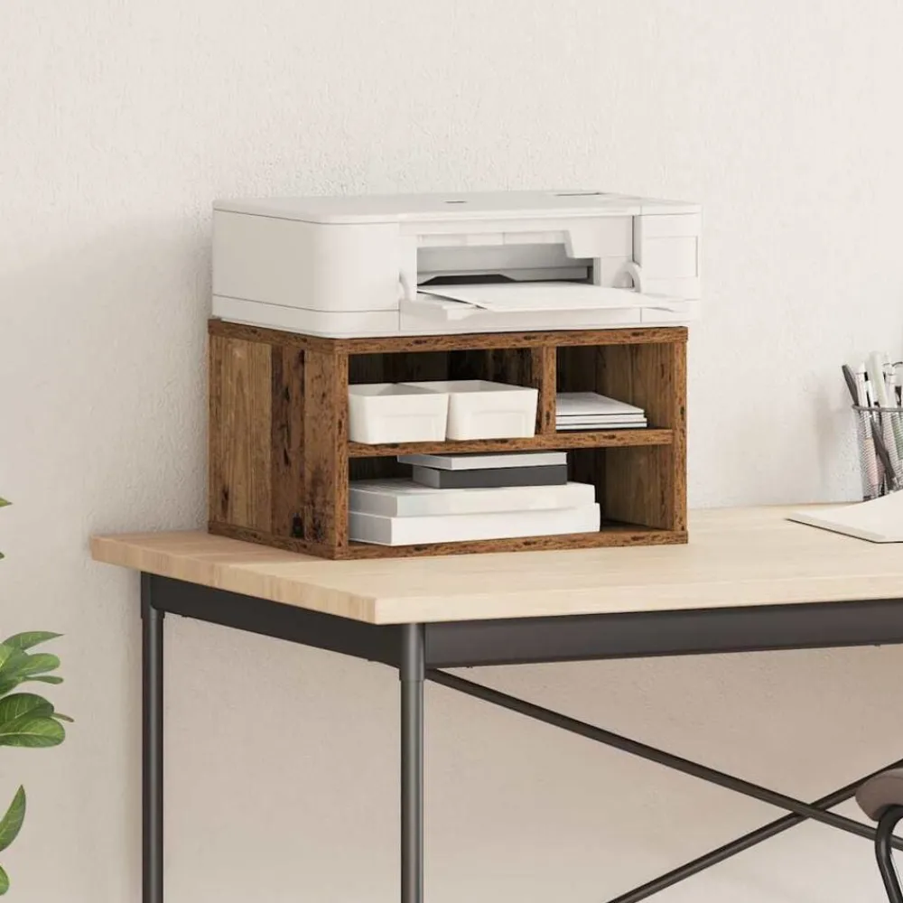 vidaXL Electrónica-Soporte para Impresora Madera vieja 40 x 32 x 22,5 cm