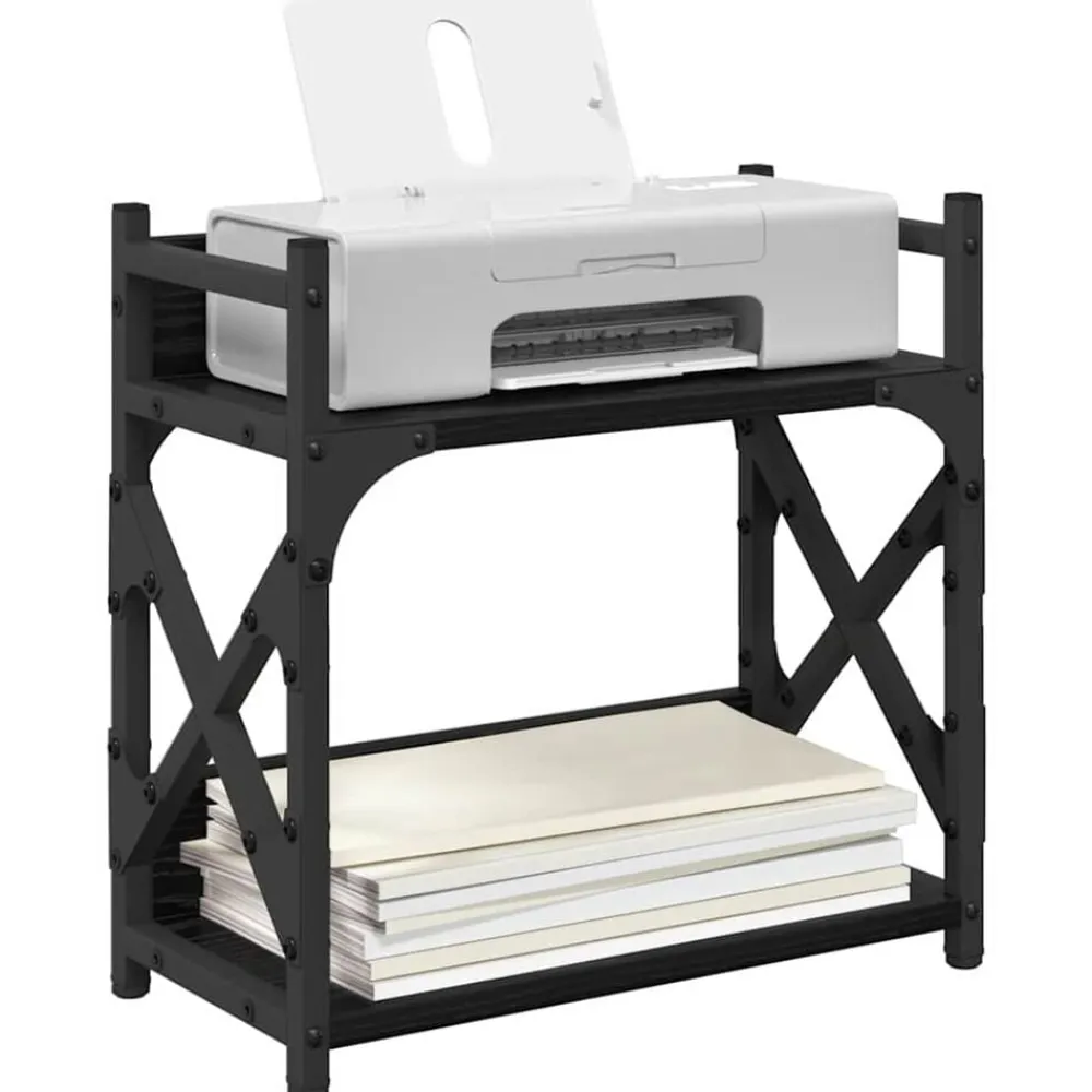 vidaXL Soporte para Impresora 40 x 20 x 40 cm Roble negro Hot