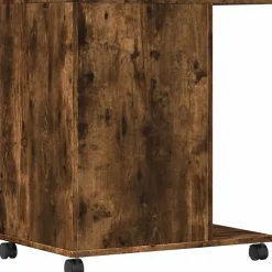 vidaXL Soporte para impresora con ruedas 60x40x68,5 cm Roble ahumado Best