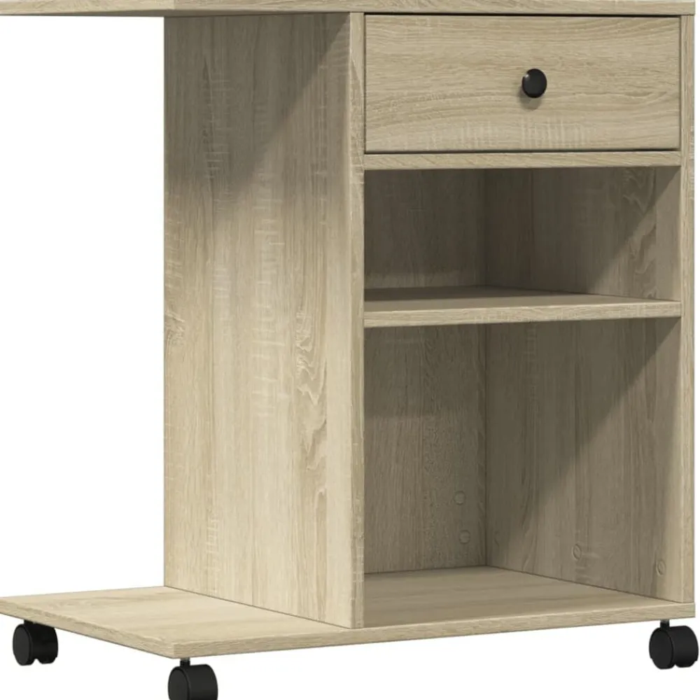 vidaXL Soporte para impresora con ruedas 60x40x68,5 cm Roble Sonoma Sale