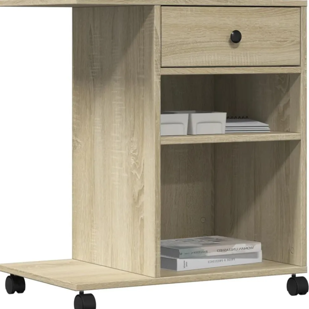 vidaXL Soporte para impresora con ruedas 60x40x68,5 cm Roble Sonoma Sale
