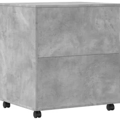 vidaXL Soporte para impresora con ruedas gris hormigón 60x50x67 cm Gris hormigón Online
