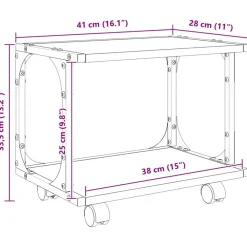 vidaXL Electrónica-Soporte para Impresora 41 x 28 x 33.5 cm