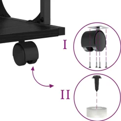 vidaXL Electrónica-Soporte para Impresora 41 x 28 x 33.5 cm