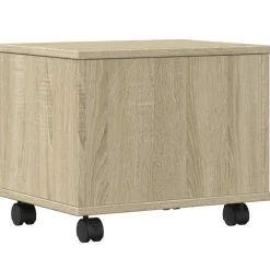 vidaXL Soporte para impresora con ruedas 41x32x34,5 cm Roble Sonoma Online