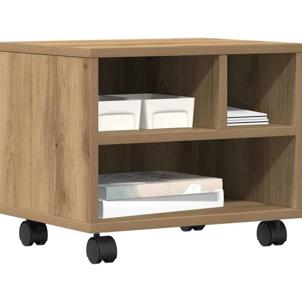 vidaXL Soporte para Impresora Roble artesanal 41 x 32 x 34,5 cm Roble artisan New