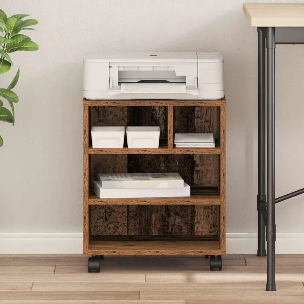 vidaXL Soporte para Impresora 41 x 32 x 48 cm Madera vieja Outlet