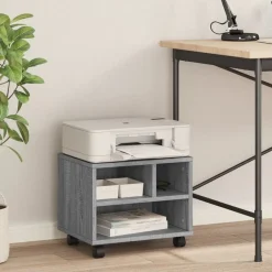 vidaXL Soporte para impresora con ruedas 41x32x34,5 cm Gris sonoma Sale