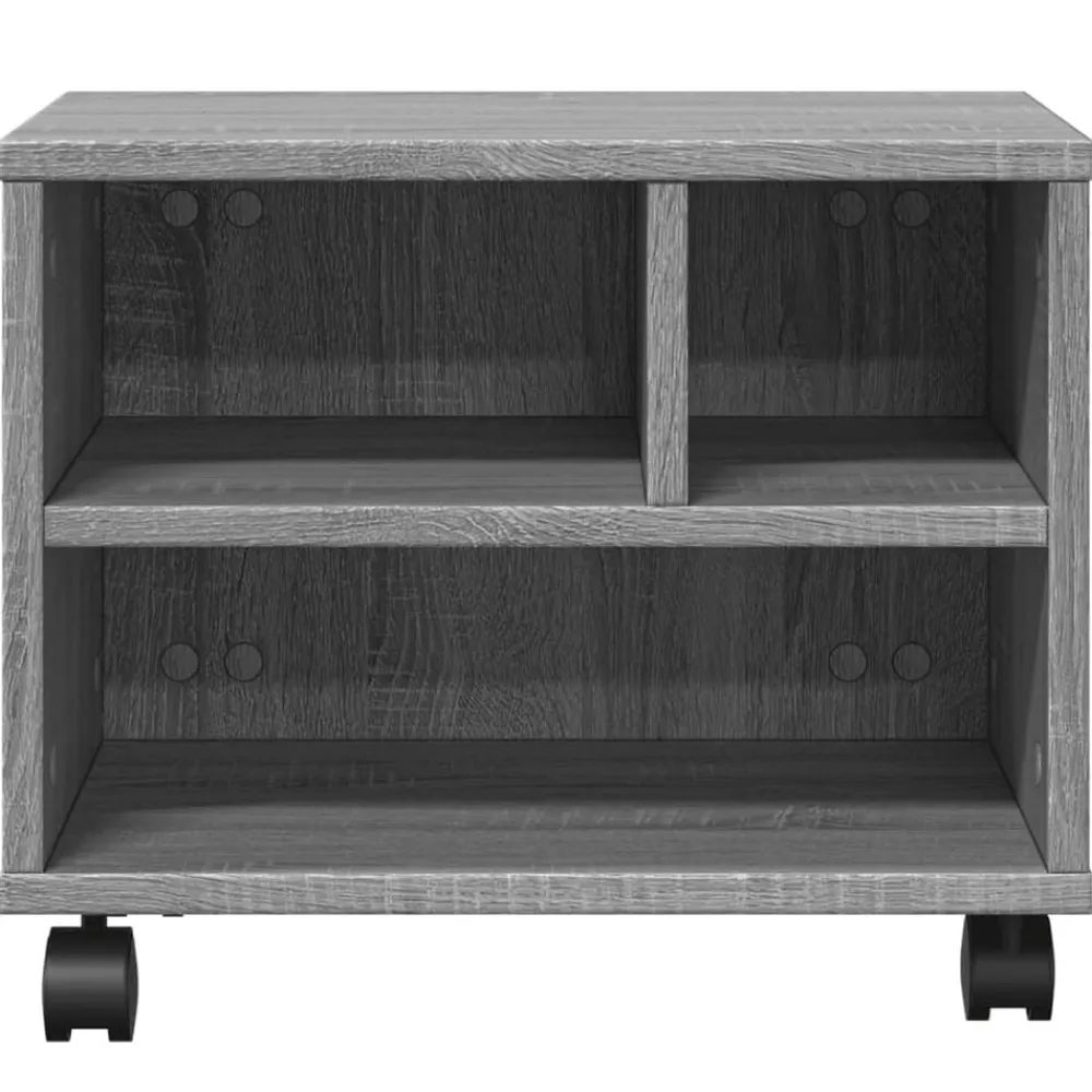 vidaXL Soporte para impresora con ruedas 41x32x34,5 cm Gris sonoma Sale