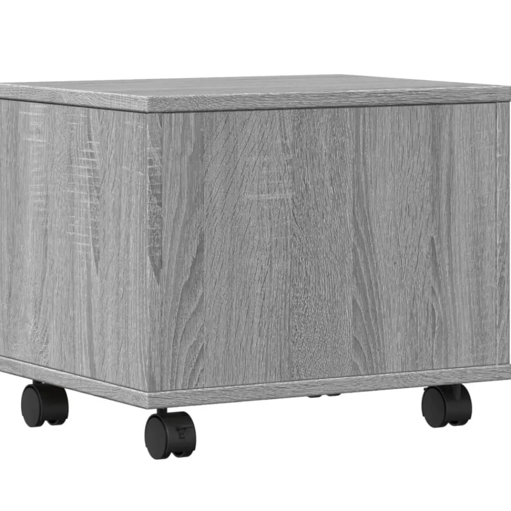 vidaXL Soporte para impresora con ruedas 41x32x34,5 cm Gris sonoma Sale