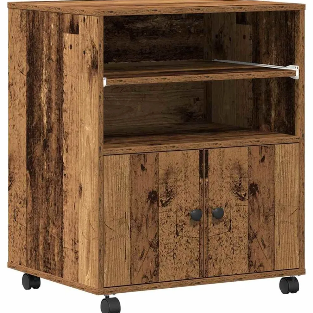 vidaXL Electrónica-Soporte para Impresora Madera vieja 60 x 48 x 74 cm