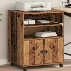 vidaXL Electrónica-Soporte para Impresora Madera vieja 60 x 48 x 74 cm
