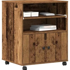 vidaXL Electrónica-Soporte para Impresora Madera vieja 60 x 48 x 74 cm