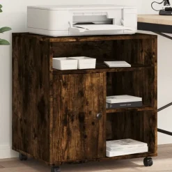 vidaXL Electrónica-Soporte para impresora con ruedas 60x50x67 cm