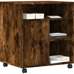 vidaXL Electrónica-Soporte para impresora con ruedas 60x50x67 cm