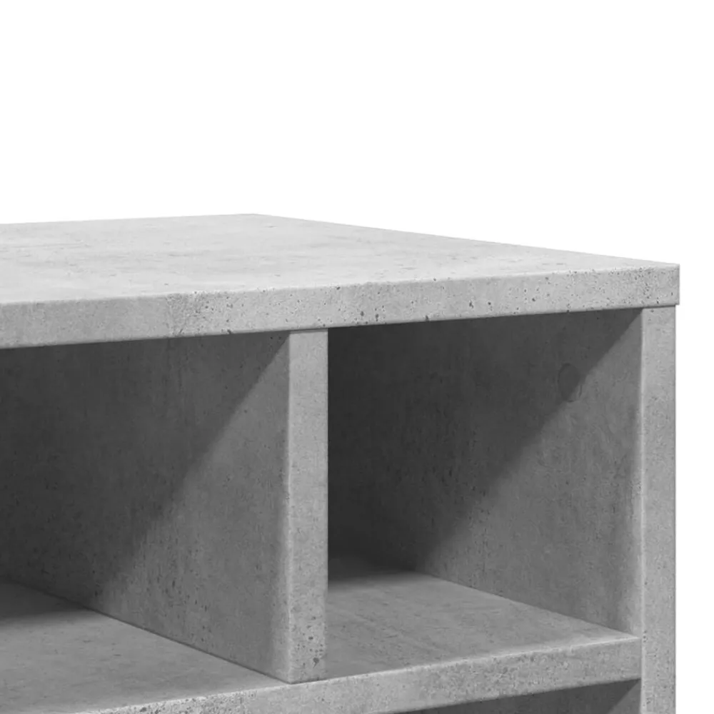 vidaXL Electrónica-Soporte para impresora con ruedas gris hormigón 41x32x48 cm