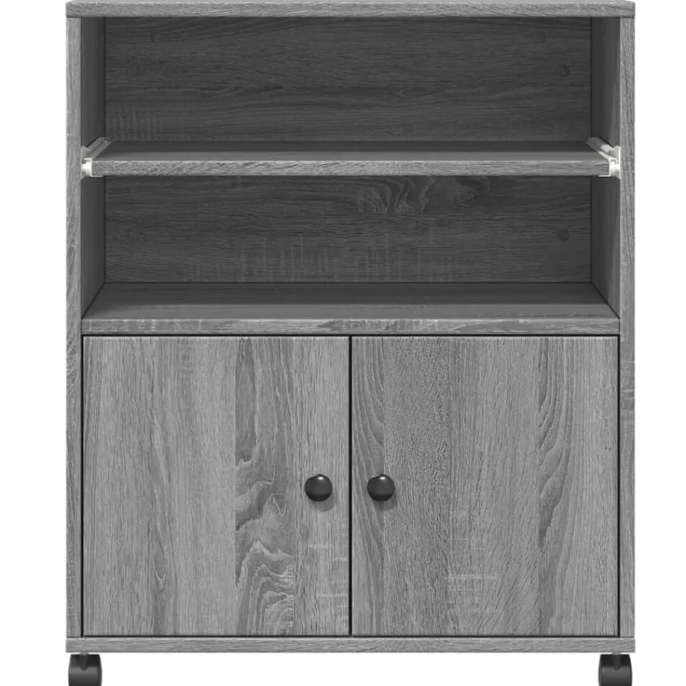 vidaXL Electrónica-Soporte para impresora con ruedas 60x48x74 cm
