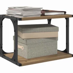 vidaXL Soporte para Impresora Roble artesanal 41 x 28 x 33.5 cm Roble artisan New
