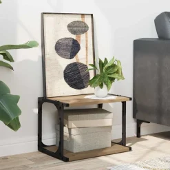 vidaXL Soporte para Impresora Roble artesanal 41 x 28 x 33.5 cm Roble artisan New