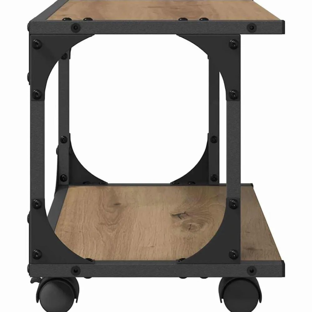 vidaXL Soporte para Impresora Roble artesanal 41 x 28 x 33.5 cm Roble artisan New