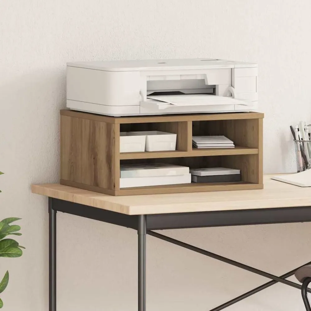 vidaXL Electrónica-Soporte para Impresora Roble artesanal 49 x 40 x 22.5 cm