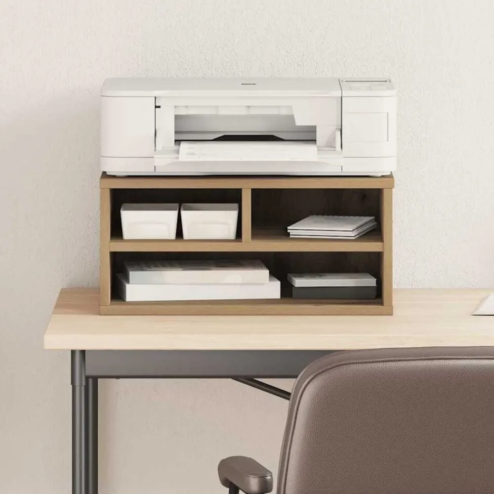 vidaXL Electrónica-Soporte para Impresora Roble artesanal 49 x 40 x 22.5 cm