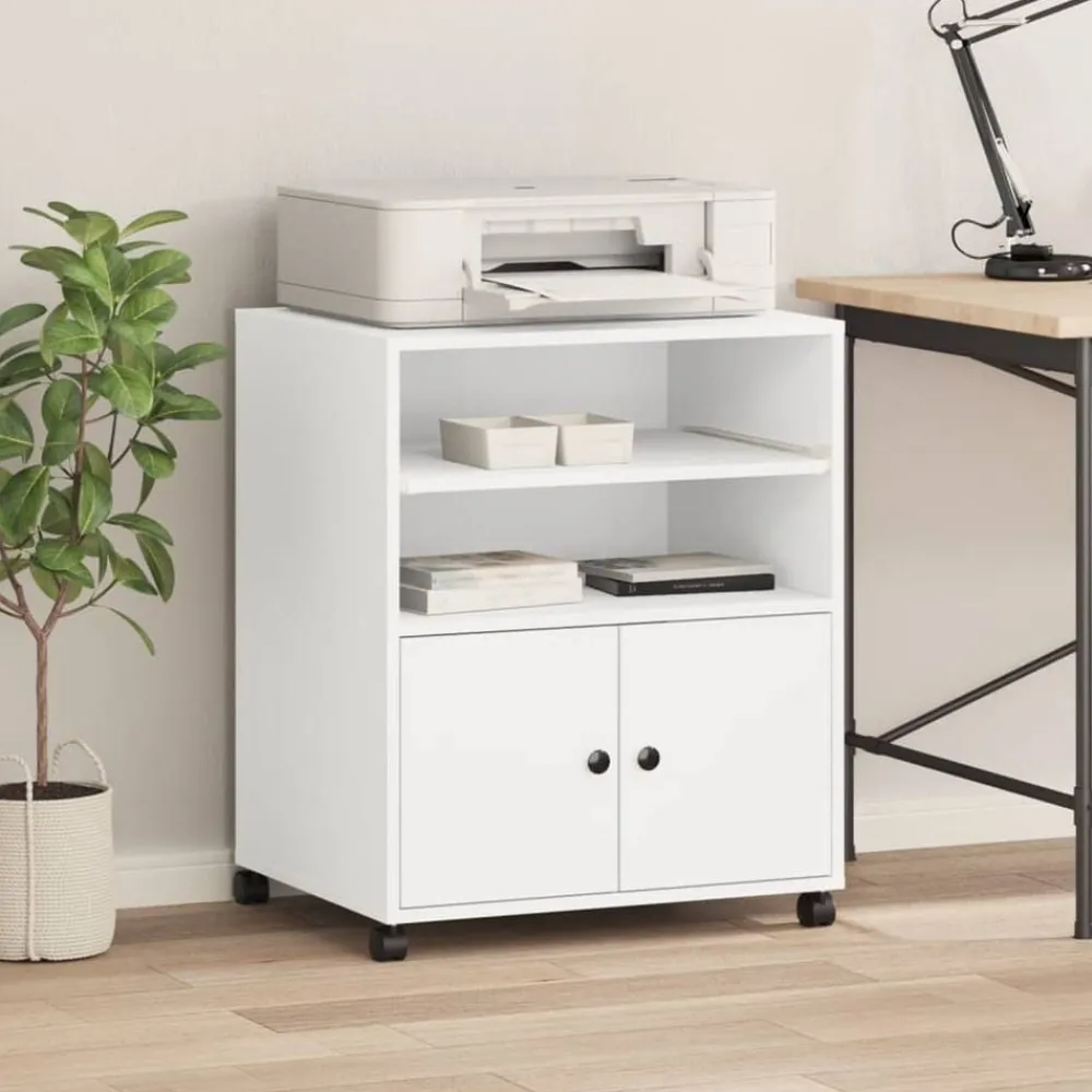 vidaXL Electrónica-Soporte para impresora con ruedas 60x48x74 cm