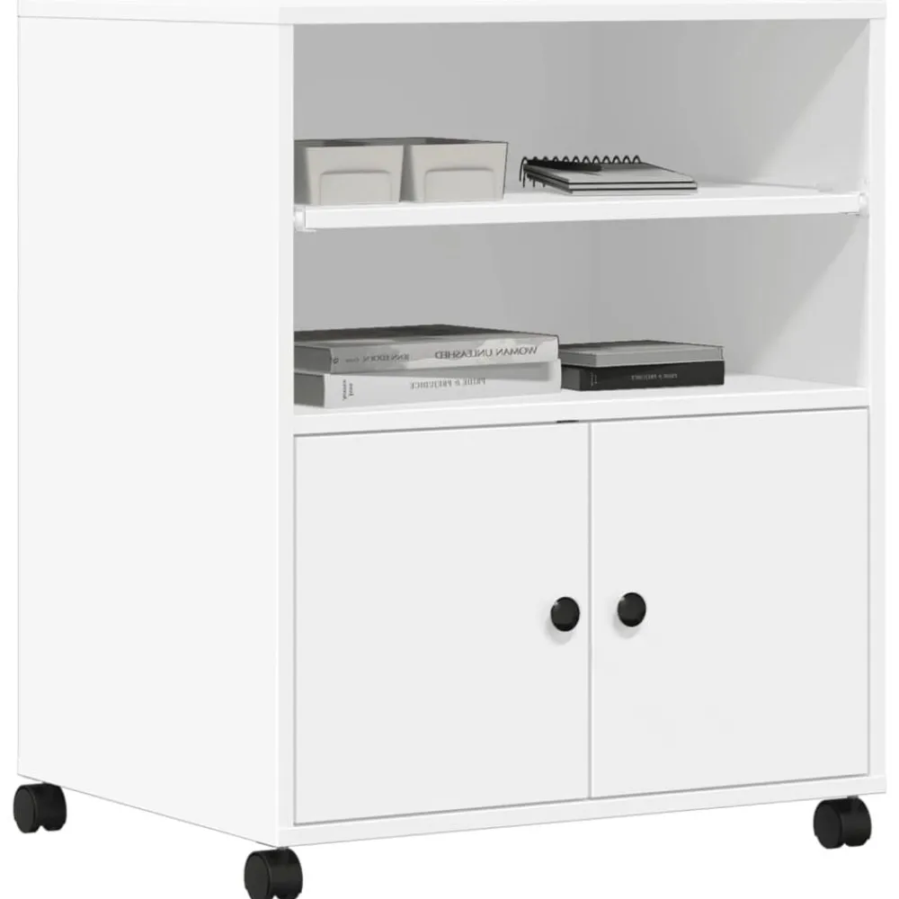 vidaXL Electrónica-Soporte para impresora con ruedas 60x48x74 cm