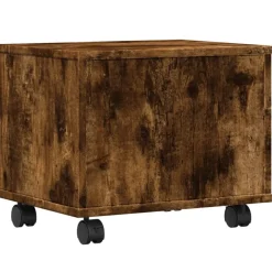 vidaXL Soporte para impresora con ruedas 41x32x34,5 cm Roble ahumado Best