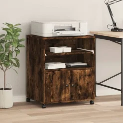vidaXL Electrónica-Soporte para impresora con ruedas 60x48x74 cm