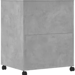 vidaXL Soporte para impresora con ruedas gris hormigón 60x48x74 cm Gris hormig&oacute;n Sale