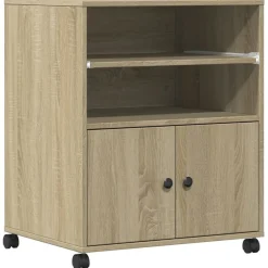 vidaXL Electrónica-Soporte para impresora con ruedas 60x48x74 cm