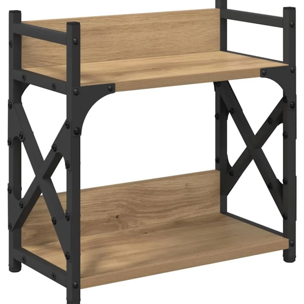 vidaXL Electrónica-Soporte para Impresora Roble artesanal 40 x 20 x 40 cm