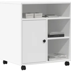 vidaXL Electrónica-Soporte para impresora con ruedas 60x50x67 cm