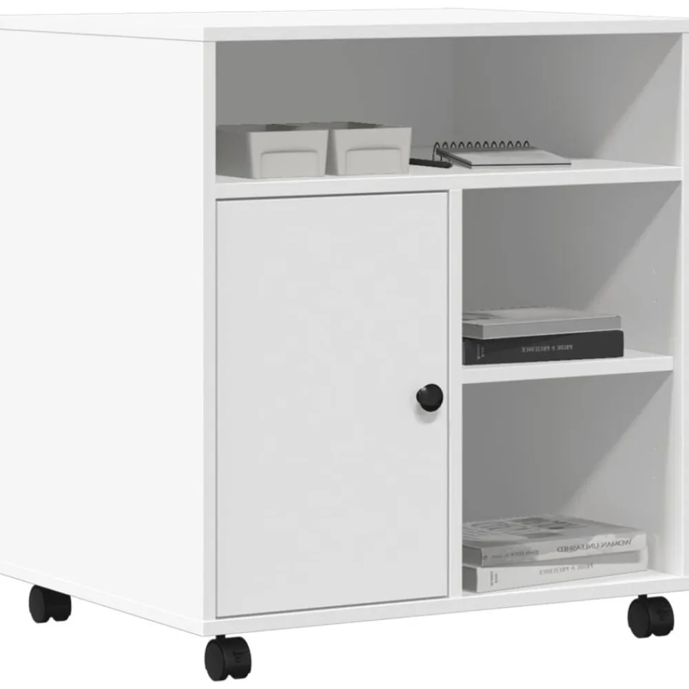 vidaXL Electrónica-Soporte para impresora con ruedas 60x50x67 cm