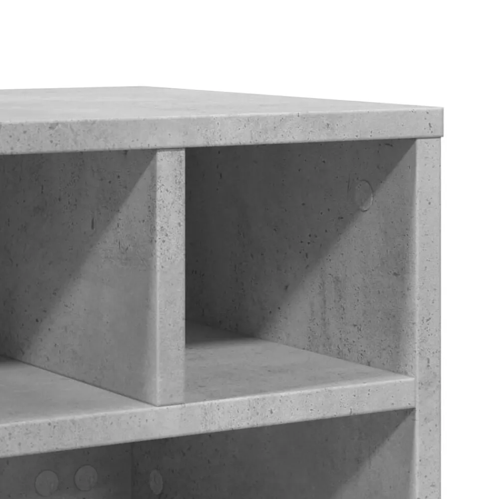 vidaXL Electrónica-Soporte para impresora con ruedas gris hormigón 41x32x34,5 cm